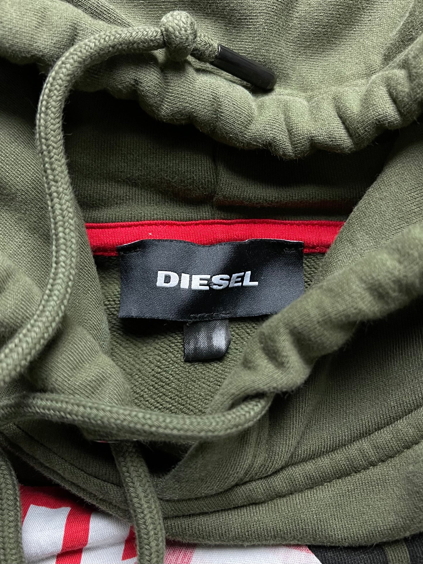 Diesel Tape Logo Forest Green Pullover Hoodie