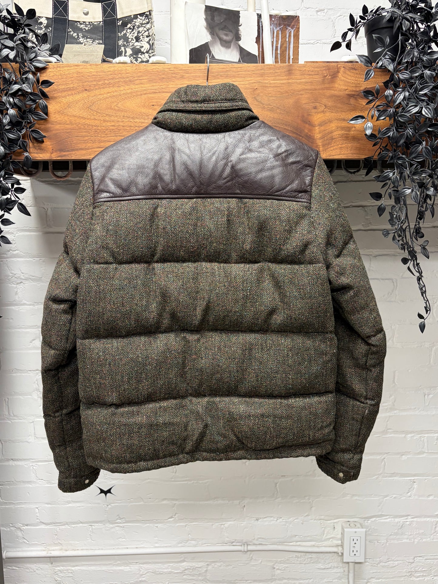 2008 Junya Watanabe x Moncler Wool/Leather Hybrid Down Filled Jacket