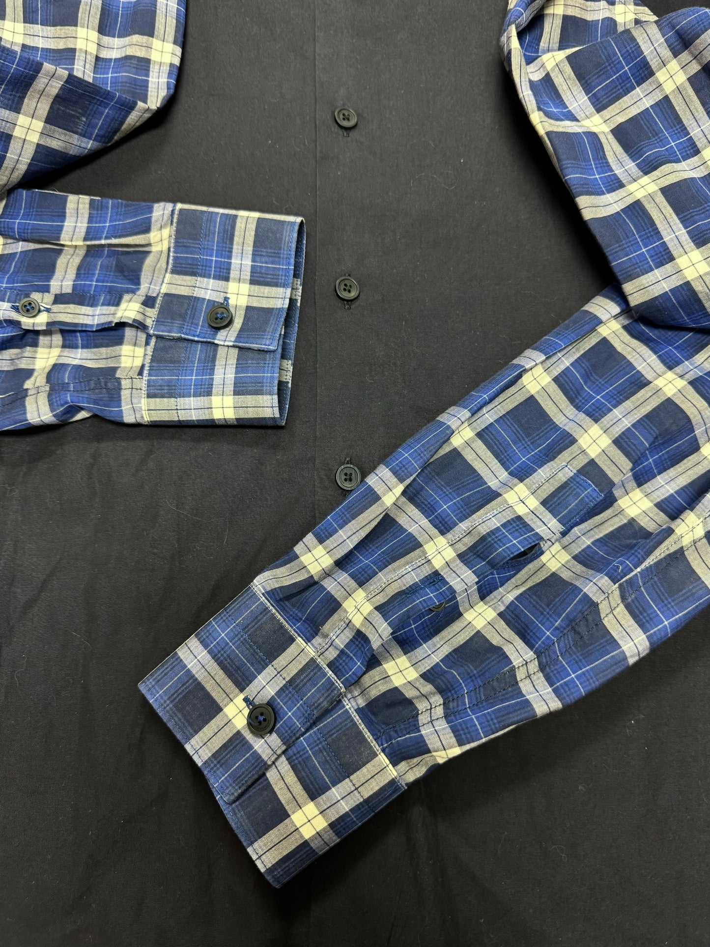 Givenchy Tartan Plaid Hyrbid Button Down Shirt