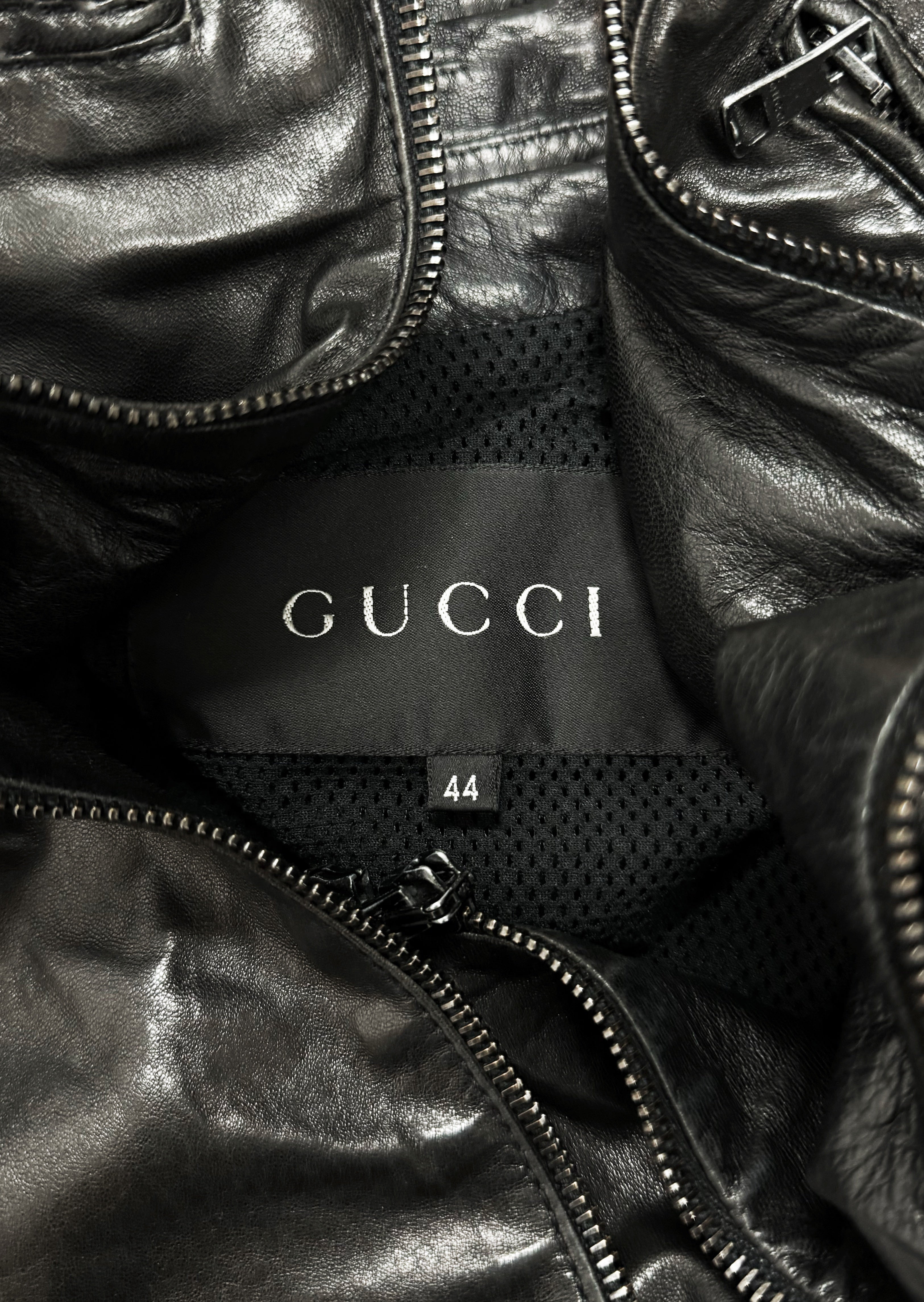 2000s Gucci by Tom Ford 'Sport Panelled' Leather Moto-Jacket