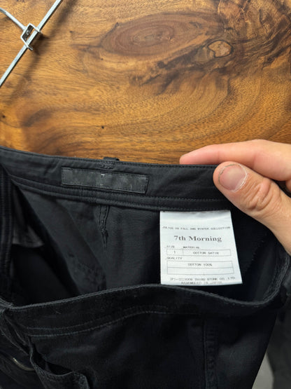 AW2009 Julius ‘Zip-Pocket’ Black Cotton/Satin Slim Cut Pants