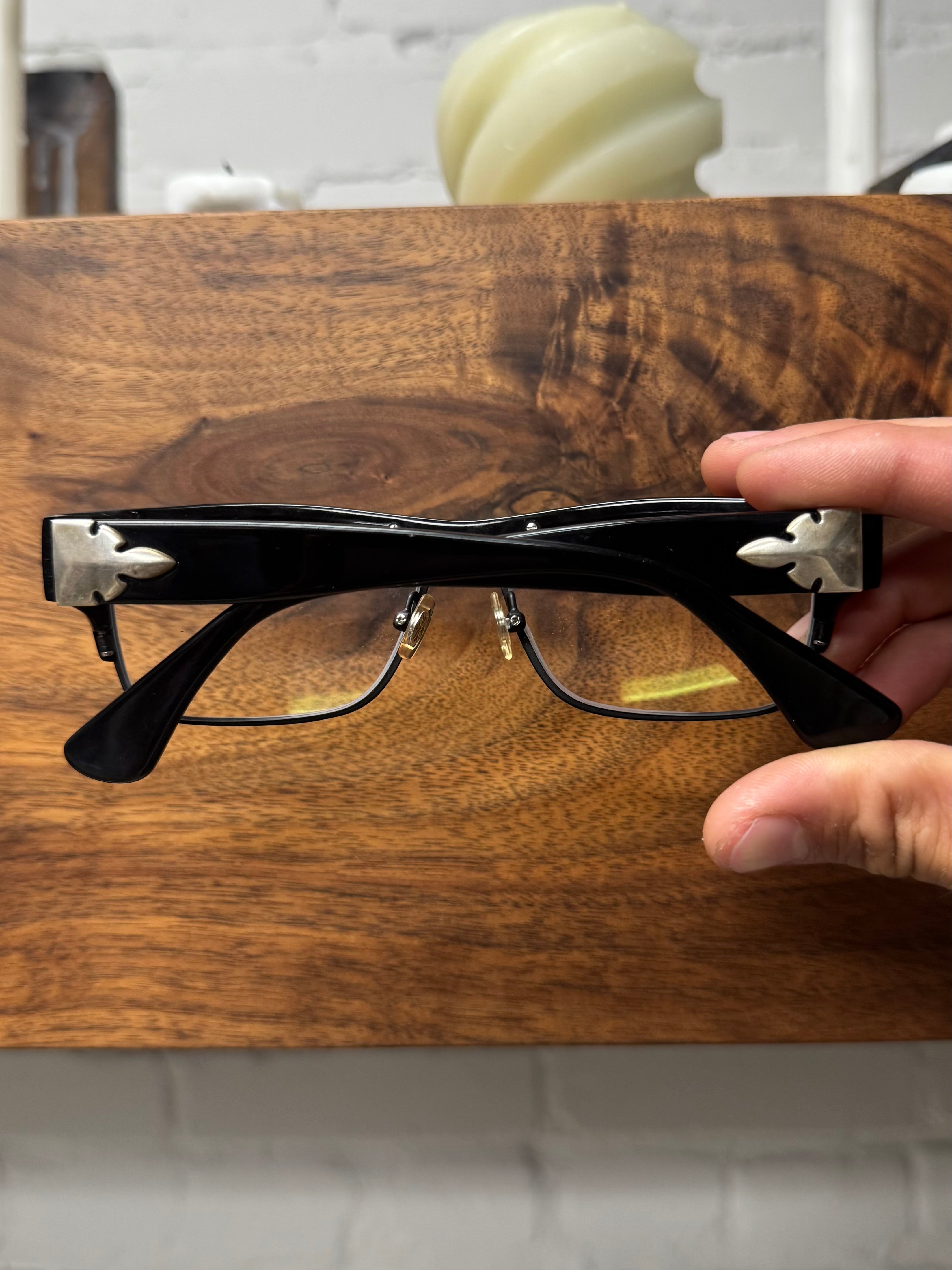 クロムハーツ　眼鏡　FUPA Chrome Hearts Silver Fleur Logo 'Fupa' Prescription Glasses