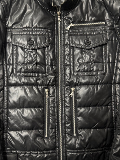 Neil Barrett Down Filled Black Moto-Biker Jacket