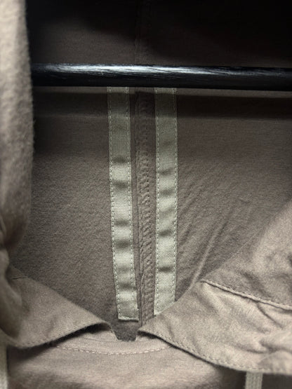 Rick Owens DRKSHDW Lightweight Dust Brown Drawstring Hoodie