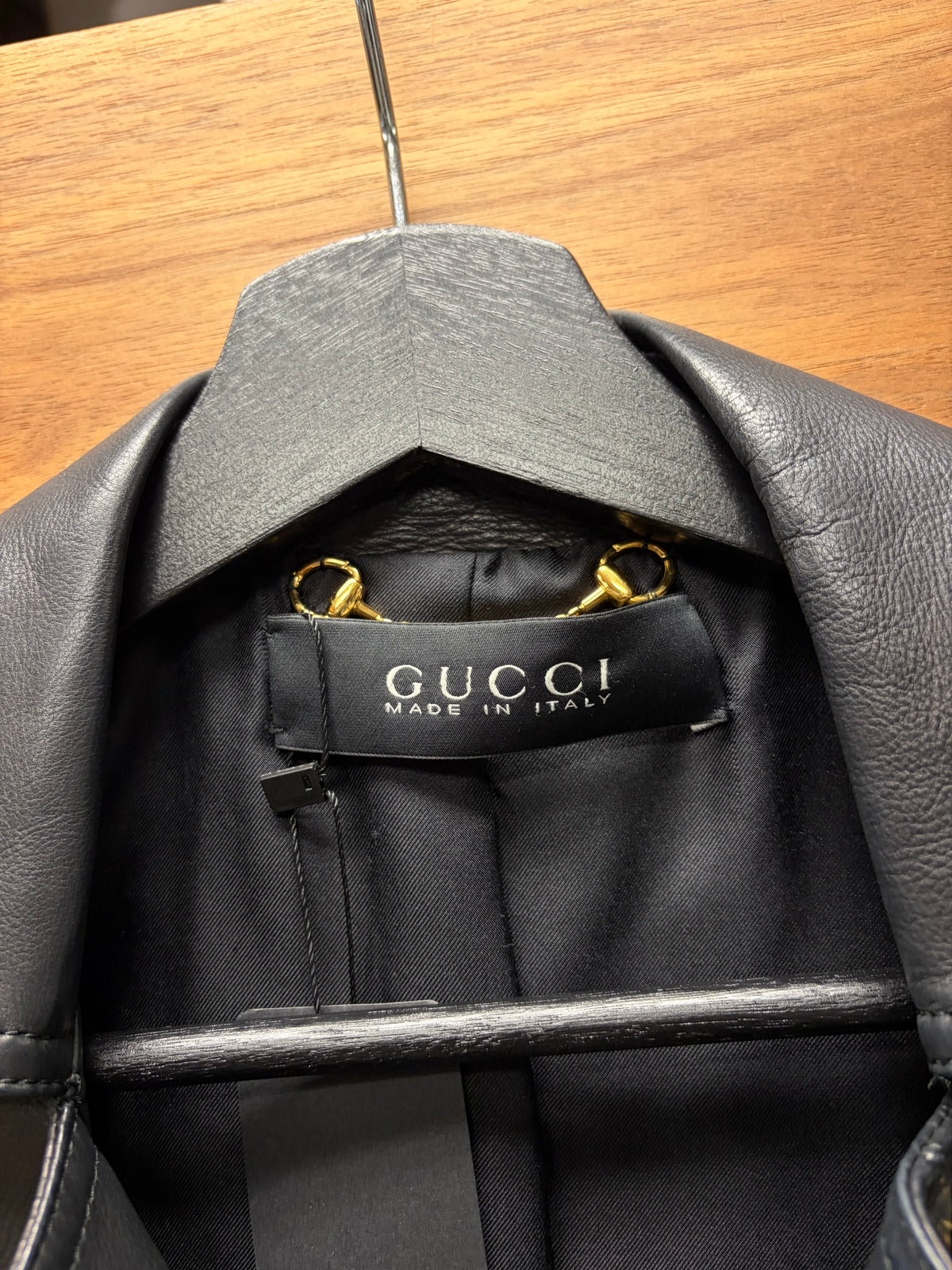 Gucci by Frida Giannini Black Lambskin ‘Double Zip’ Cropped Leather Jacket