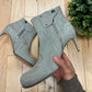 Rick Owens Grey Suede ‘Wedge’ Ankle Boots