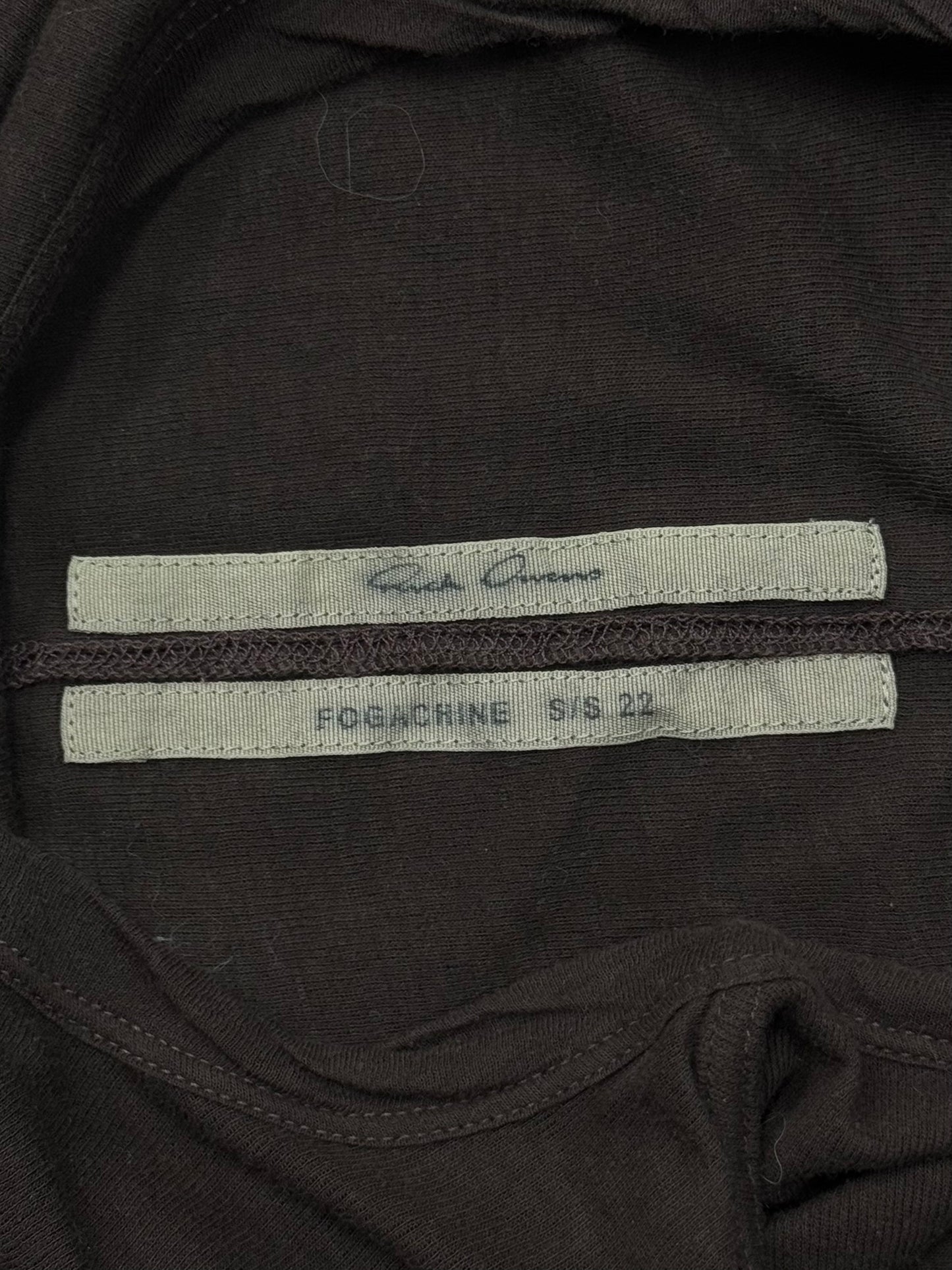 SS2022 Rick Owens ‘Fogachine’ Oxblood Sheer Layering Long Sleeve