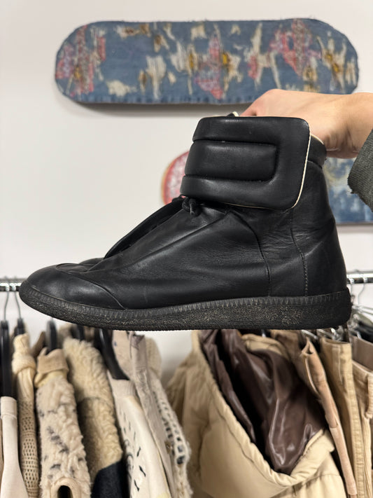 Maison Margiela ‘Future’ Black Leather High Top Sneakers