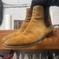 Saint Laurent Brown Suede ‘Chelsea’ Low Heel Boots