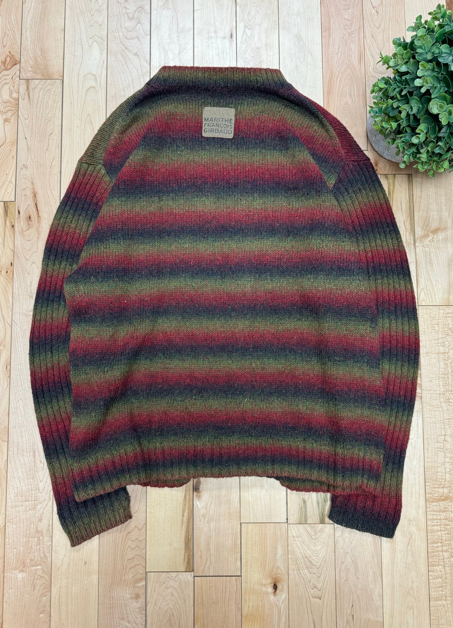 Marithe Francois Girbaud Striped Wool Knit Sweater