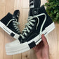 Rick Owens x Converse ‘TurboDRK’ Black Canvas High Top Sneakers