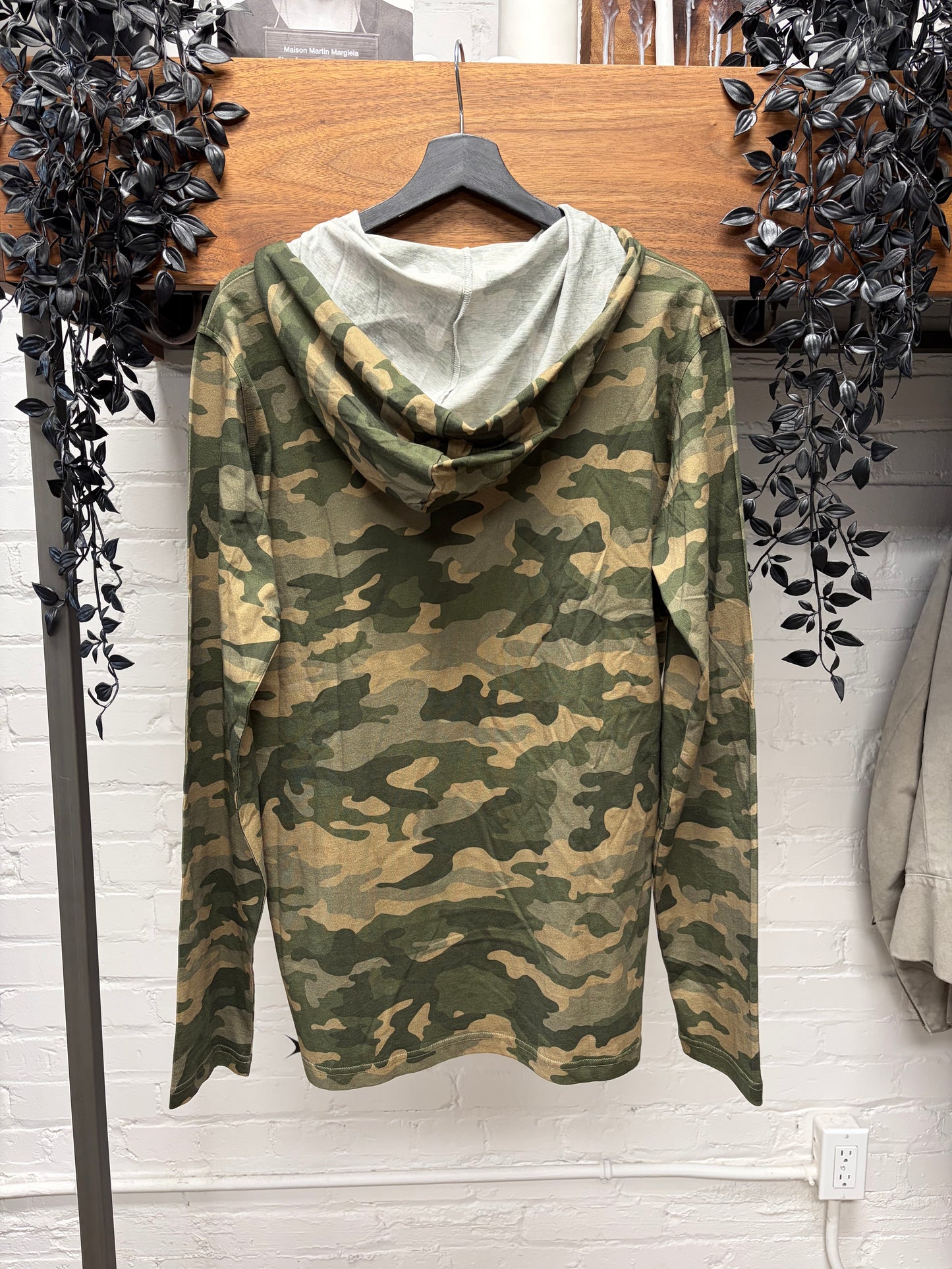 AW2017 Balmain Camouflage Gold Logo Lightweight Hoodie