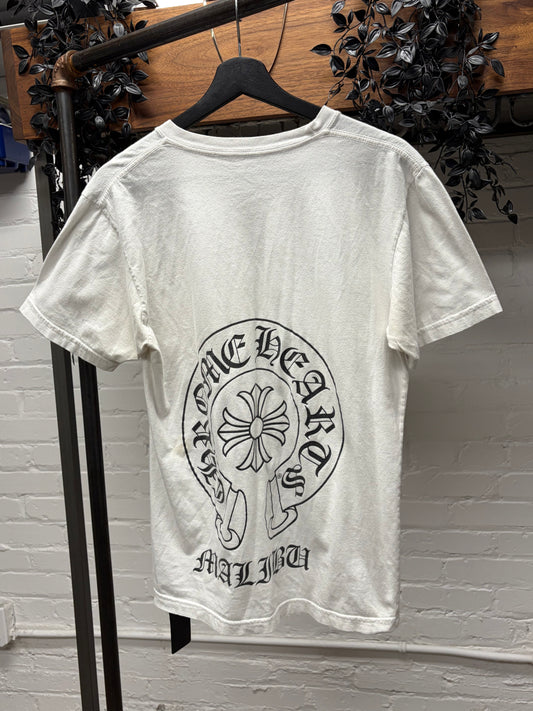 Chrome Hearts ‘Malibu’ Store Exclusive White Horseshoe Logo T-Shirt