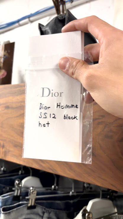 SS2012 Dior Homme ‘LessAndMore’ Rabbit Hair Black Wide Brim Hat
