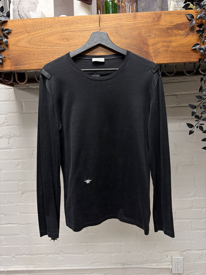 AW2004 Dior Homme by Hedi Slimane ‘Victim of the Crime’ Leather Epaulette Long Sleeve Shirt