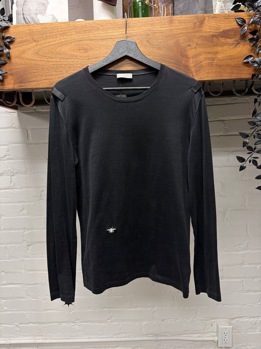 AW2004 Dior Homme by Hedi Slimane ‘Victim of the Crime’ Leather Epaulette Long Sleeve Shirt