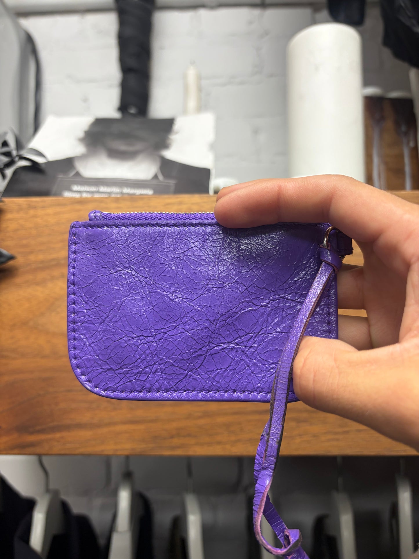 Balenciaga ‘Le Cagole’ Purple Cardholder Wallet