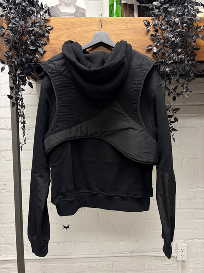 Heliot Emil Black ‘Vest Layered’ Tactical Two Piece Hoodie