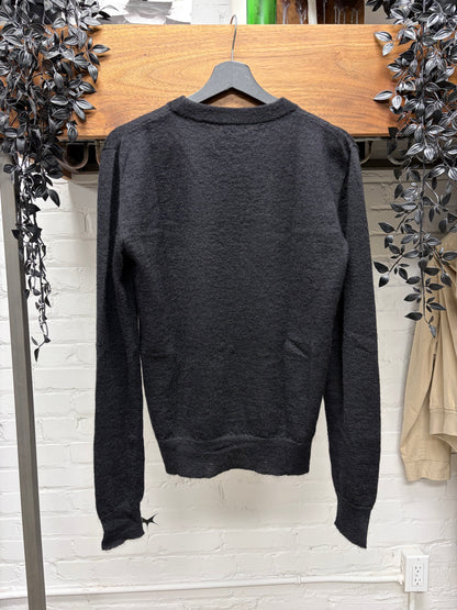 2017 Saint Laurent ‘Sunset Panther’ Black Mohair/Wool Knit Sweater