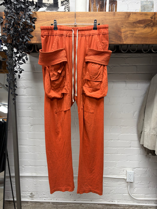 Rick Owens ‘Creatch’ Orange Drawstring Sweatpants