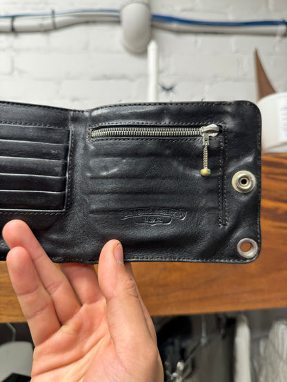 Chrome Hearts ‘1Snap’ Black Calfskin Leather ‘Cross Ball’ Bifold Wallet