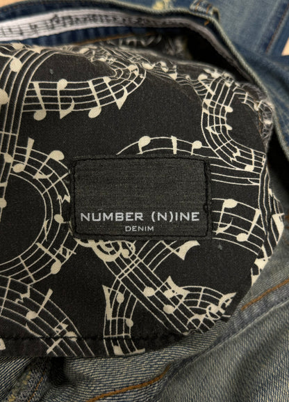 Number (N)ine Washed Blue Distressed Denim
