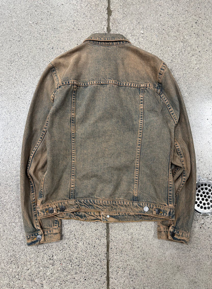 Helmut Lang ‘Dirt Wash’ Brown Denim Trucker Jacket