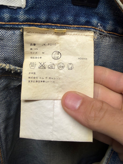SS2004 Junya Watanabe ‘Crash’ Heavily Distressed Blue Skinny Jeans