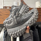 Balenciaga ‘Defender’ Grey ‘Tire Track’ Bounce Low Top Sneakers