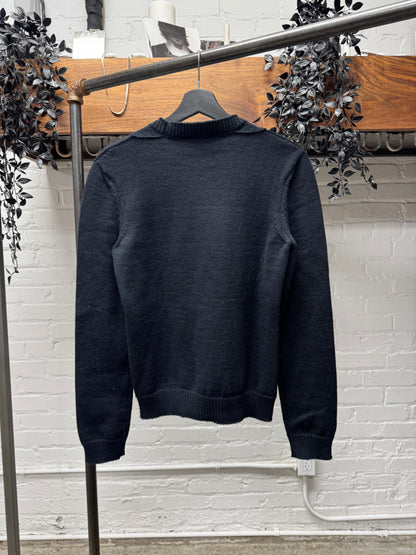 2018 Saint Laurent ‘Anchor’ Sailing Motif Wool Knit Sweater