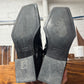 SS2019 Balenciaga ‘BB Rim’ Square Toe Shape Black Patent Leather Boots