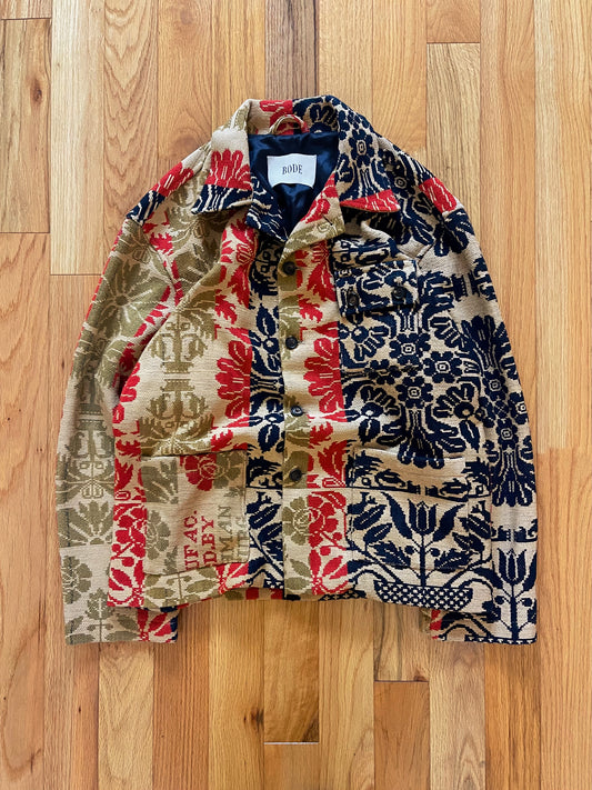 1/1 Bode Upcycled Vintage American Rug Patchwork Jacket