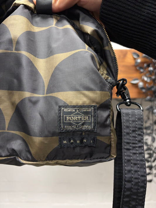 Marni x Uniqlo Nylon Black/Green Mini Crossbody Bag