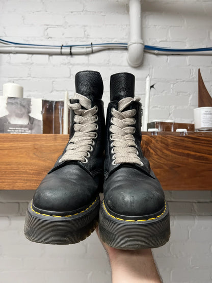 Rick Owens x Doc Martens ‘1460’ Quad Sole Calfskin Leather Combat Boots