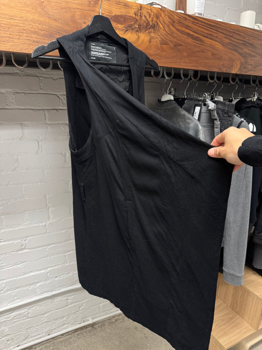 Julius Wizard ‘Caped’ Black Cotton Vest