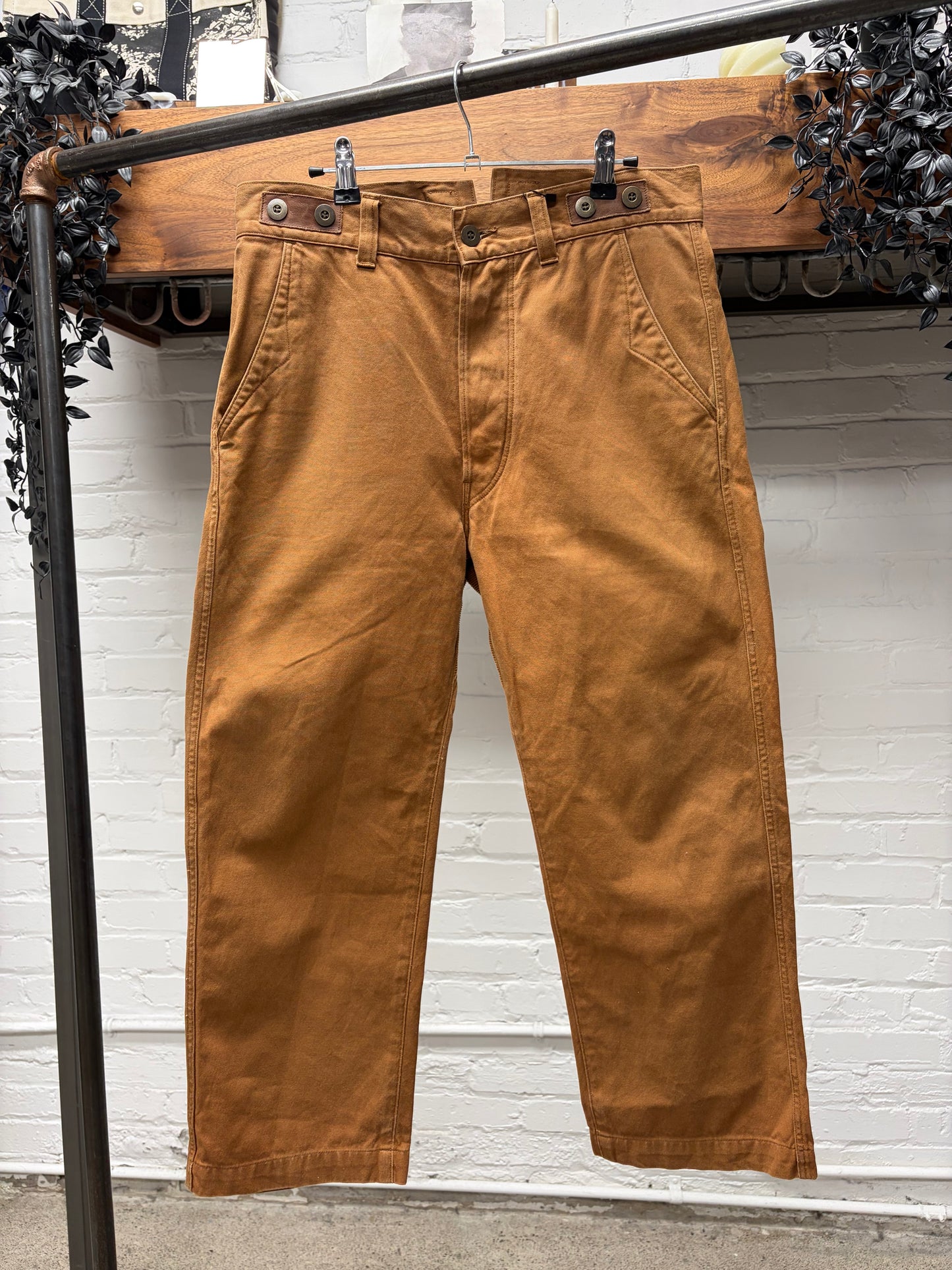 2012 Junya Watanabe ‘Buckle-Back’ Low Waisted Wide Leg Denim