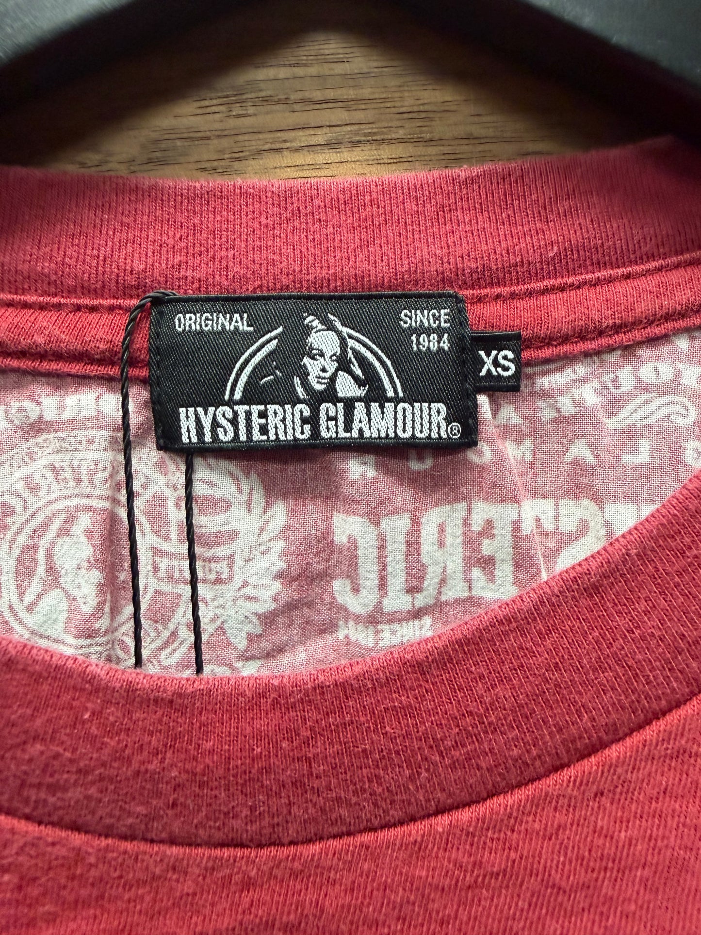 Hysteric Glamour ‘Youth Aflame’ Red/White Crest Graphic T-Shirt