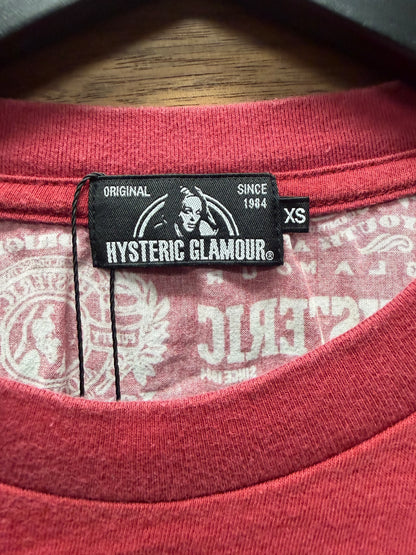 Hysteric Glamour ‘Youth Aflame’ Red/White Crest Graphic T-Shirt