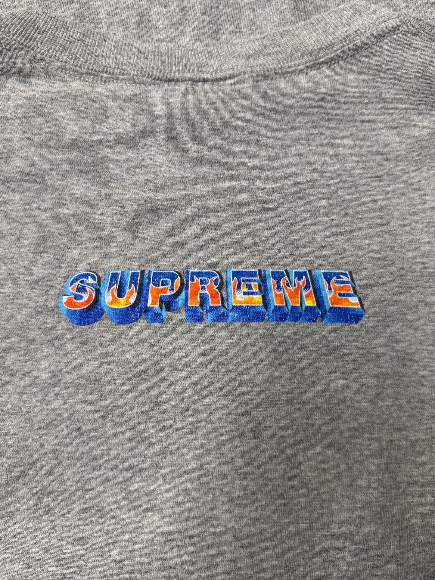 SS2014 Supreme ‘Fuck the World’ Flames Long Sleeve Shirt