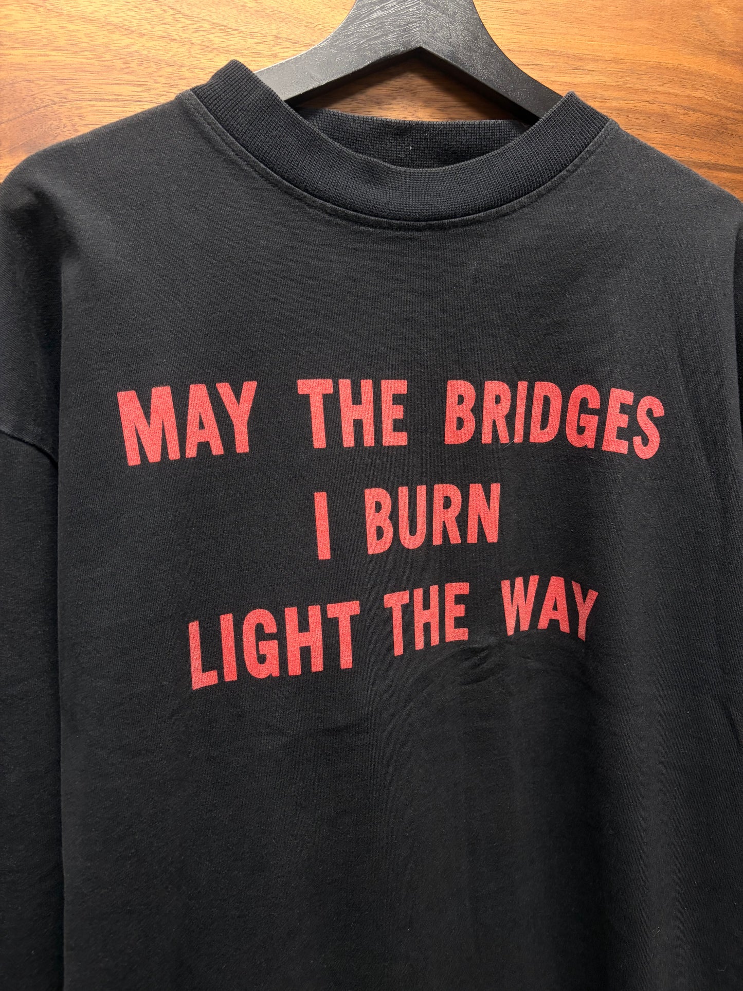 AW2017 Vetements Pour Homme ‘May the Bridges I Burn Light the Way’ Oversized Long Sleeve Shirt