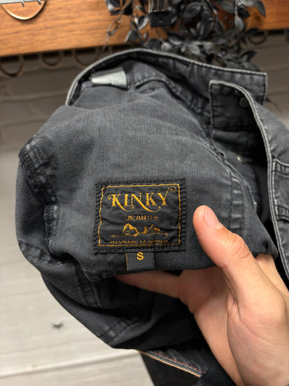 2000s Hysteric Glamour Grey Flared Leg Cargo Denim