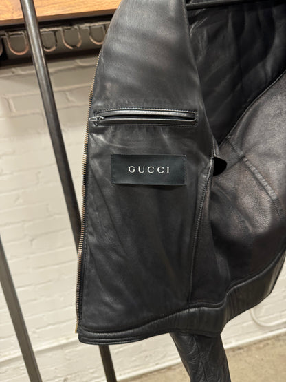AW2000 Gucci by Tom Ford ‘Spiral Zip’ Lamb Leather Jacket