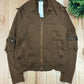 Dolce & Gabbana Military Pocket Washed Brown Zip Up Sweater