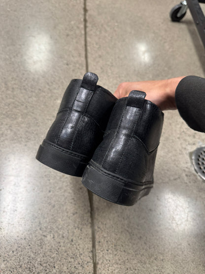 Balenciaga ‘Arena’ Black Leather ‘Hiking Lace’ High Top Sneakers