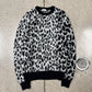 AW2016 Saint Laurent ‘Babycat’ Leopard Print Mohair Sweater