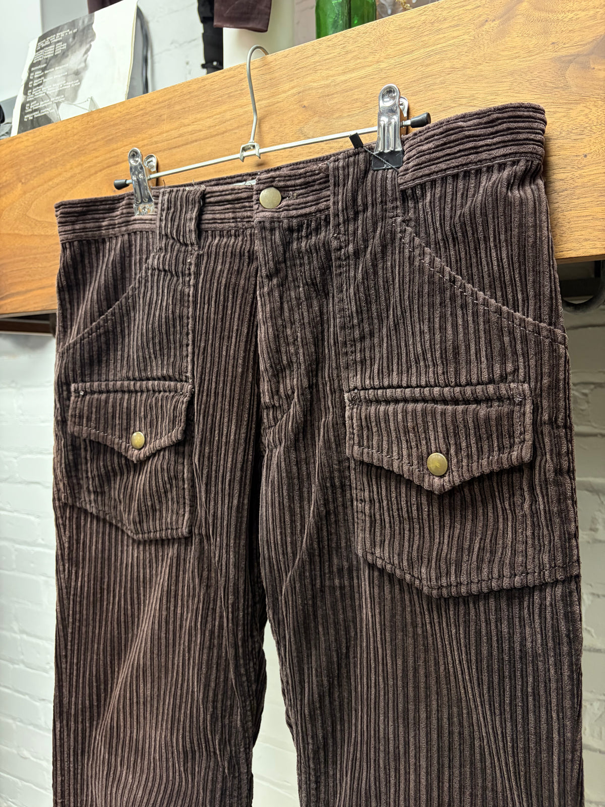 AW2001 Number (N)ine ‘Standards’ Brown Corduroy Bootcut Snap Pocket Denim