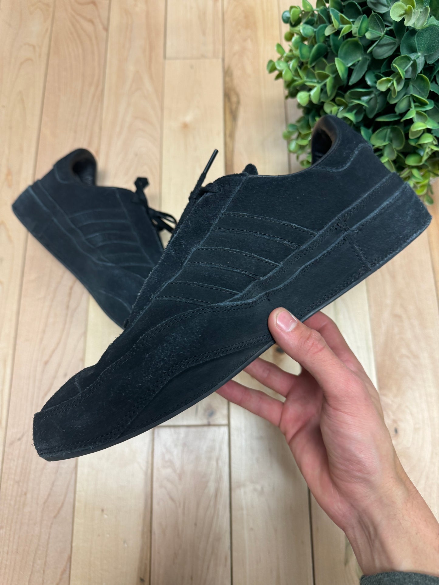 Yohji Yamamoto Y-3 ‘Gazelle’ Black Suede Low Top Sneakers