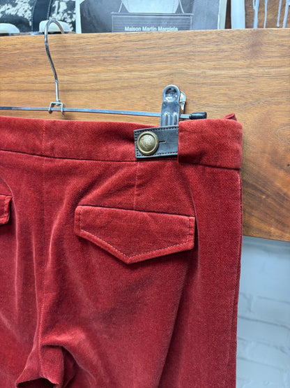 AW2008 Gucci by Frida Giannini Low Rise Velvet Flared Leg Pants