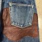 Yohji Yamamoto x Spotted Horse Leather Patch Repaired Blue Jeans