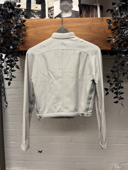 Chanel Sport Light Grey ‘Flight Bomber’ Cropped Zip-Up Jacket